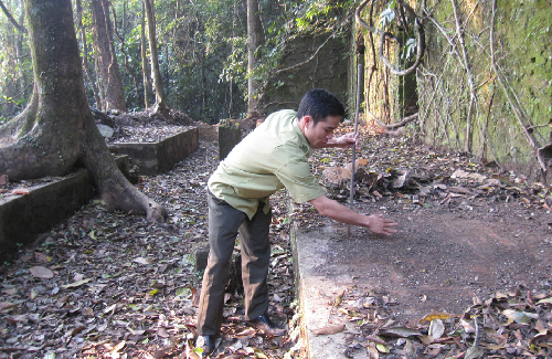 Dấu tích của khu nhà tù trên núi Ba Vì. Ảnh: thanhnienviet