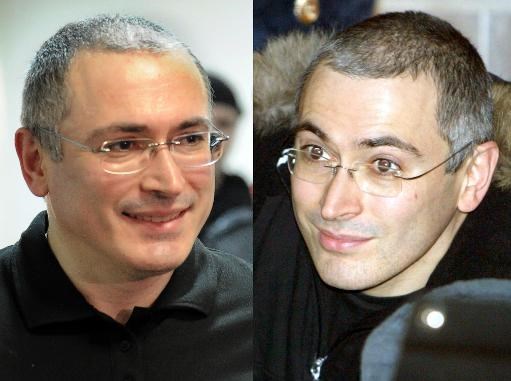 Khodorkovsky thời điểm năm 2003 (ảnh phải) và năm 2011 (Nguồn: AFP)