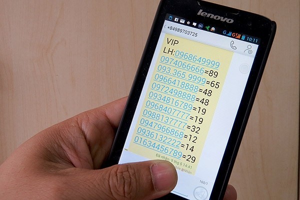 Thường xuyên nhận được SMS báo giá số đẹp là nổi khổ của những người dùng sim VIP.