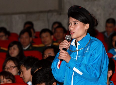 Sinh viên Ma Trần Mỹ Hạnh, Đại học Nông nghiệp - Ảnh: VGP/Quang Hiếu.