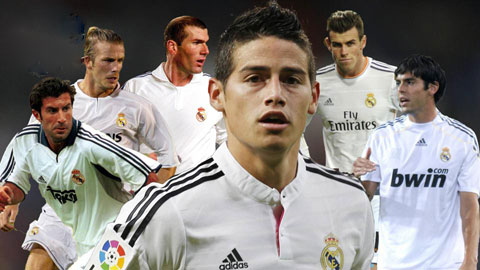 James Rodriguez và các tiền vệ ngôi sao của Real