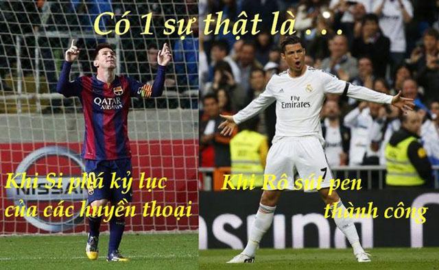 Ảnh chế siêu hài hước về Messi và Ronaldo