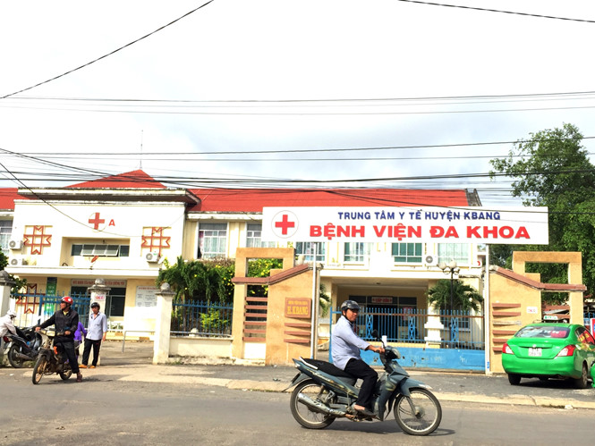 Bệnh viện đa khoa huyện Kbang nơi anh ông Đỗ Khắc Đạt đang điều trị