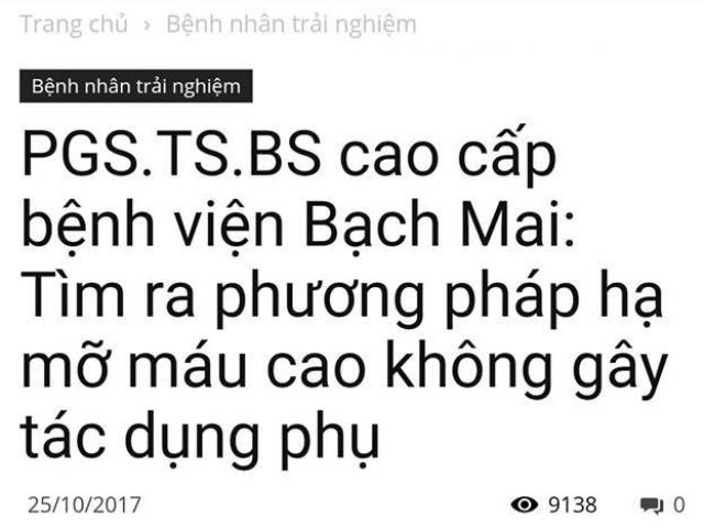 Làm rõ thông tin bác sĩ BV Bạch Mai quảng cáo thực phẩm chức năng