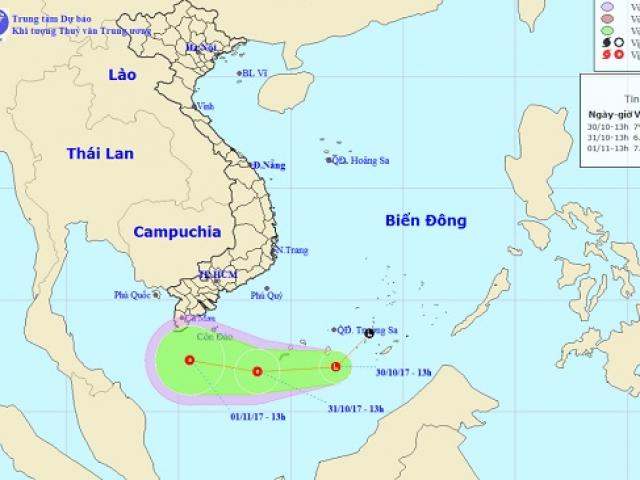 Vùng áp thấp ít dịch chuyển, Biển Đông xuất hiện vòi rồng