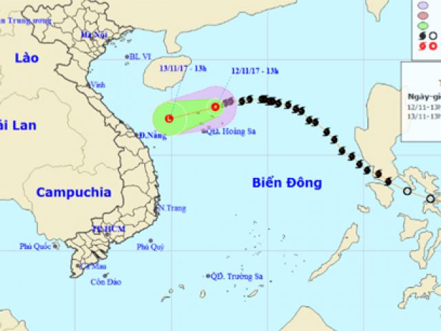 Bão số 13 suy yếu thành áp thấp nhiệt đới khi đến Hoàng Sa