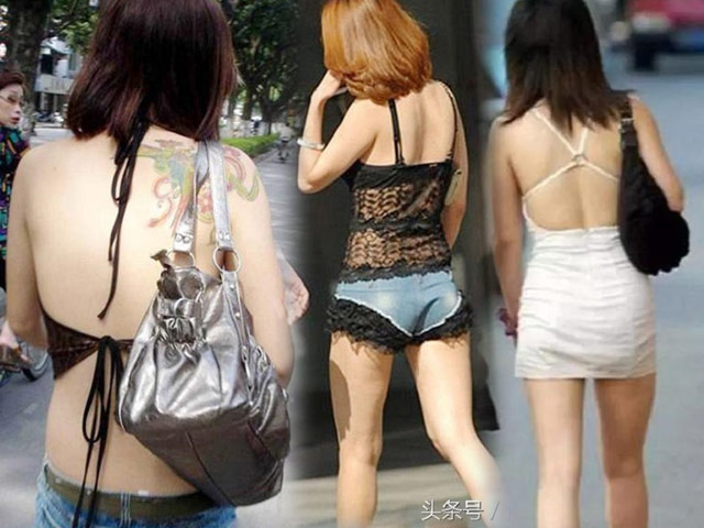 Con gái Trung Quốc vô tư mặc hớ hênh ra phố gây choáng váng