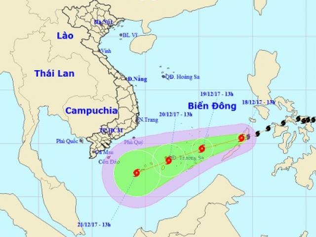 Bão Kai-tak chính thức vào Biển Đông, trở thành cơn bão số 15 trong năm 2017