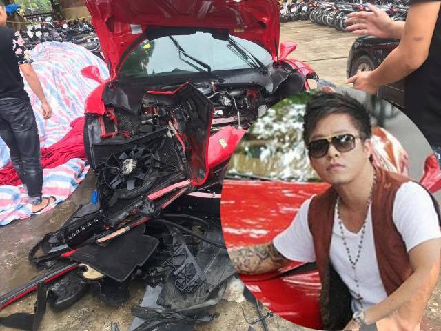 Siêu xe 15 tỷ của Tuấn Hưng gặp tai nạn nát đầu ở Phú Thọ