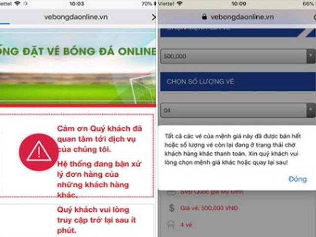 Trang web bán vé của VFF sập sau 1 phút mở bán, fan đội tuyển Việt Nam phẫn nộ