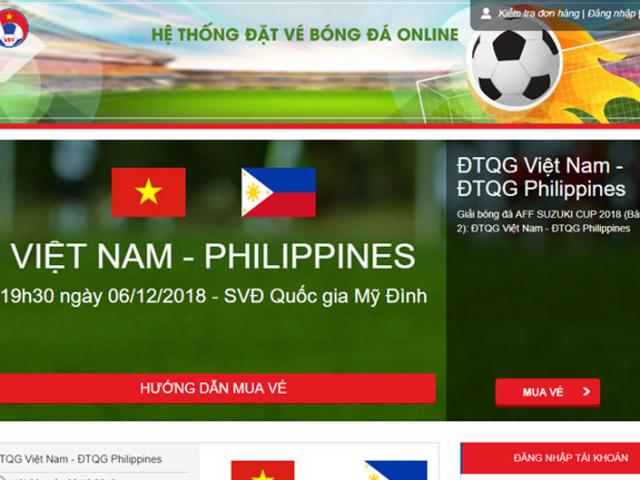 VFF thông báo vẫn còn vé trận bán kết AFF Cup 2018, tiếp tục bán online