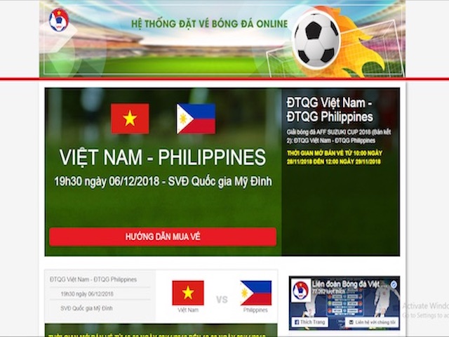 AFF Cup 2018: Vé bán online được chuyển qua đường bưu điện từ hôm nay (30/11)