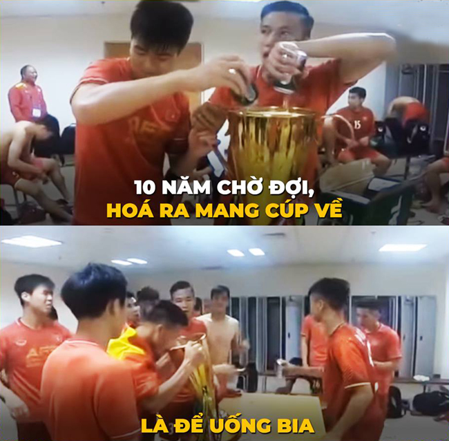 viet nam cho doi 10 nam lay cup aff chi de uong bia hinh anh 1