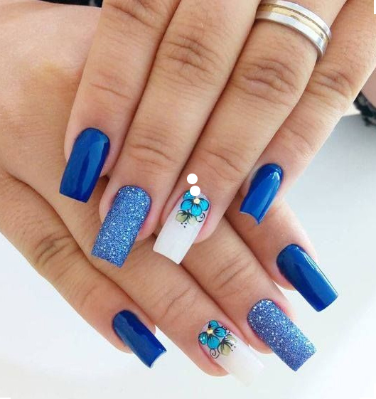 Top 20+ mẫu nail màu xanh dương nhạt tươi mát, đầy thu hút