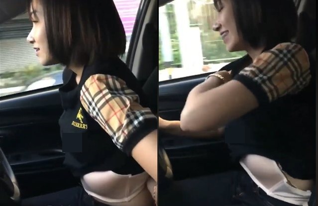 Cô gái Thái Lan vô tư vừa lái xe vừa mặc đồ bị dân mạng chỉ trích