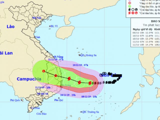 Bão số 6 Nakri hướng vào miền Trung, nhiều tỉnh mưa rất to từ đêm nay