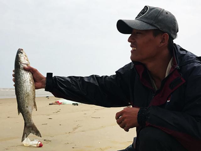 Kỳ thú mùa săn cá đối cồi tươi roi rói, giãy đành đạch ở Quảng Nam
