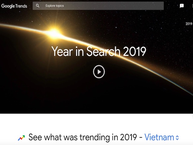 Người Việt Nam tìm kiếm điều gì nhiều nhất trên Google trong năm 2019?