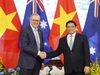 Hình ảnh Thủ tướng Phạm Minh Chính chủ trì lễ đón Thủ tướng Australia tại Hà Nội