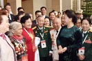 Anh hùng Lao động Phạm Thị Huân cảm ơn lãnh đạo Đảng, Nhà nước, ban, bộ, ngành trung ương, địa phương, nông dân