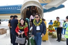 Điện Biên: Đón những hành khách đầu tiên trên chuyến bay Hà Nội - Điện Biên bằng Airbus A321