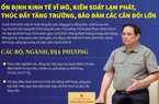 Ổn định kinh tế vĩ mô, kiểm soát lạm phát, thúc đẩy tăng trưởng, bảo đảm các cân đối lớn