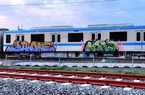 TP.HCM: Một đoàn tàu của metro số 1 tiếp tục bị vẽ bậy