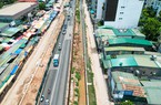 Cận cảnh đoạn đê trên đường Âu Cơ được Hà Nội yêu cầu đắp lại để bảo đảm an toàn chống lũ
