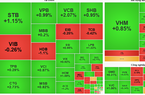 Nhóm ngân hàng nâng đỡ thị trường, chỉ số VN-Index hôm nay hồi phục gần 6 điểm