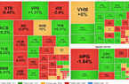 Thị trường "xanh vỏ đỏ lòng", chỉ số VN-Index hôm nay hồi phục nhẹ