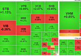 Nhóm ngân hàng nâng đỡ thị trường, chỉ số VN-Index hôm nay hồi phục gần 6 điểm