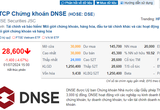 Cổ phiếu DSE của Chứng khoán DNSE giảm gần 5% trong ngày "chào sàn" HoSE