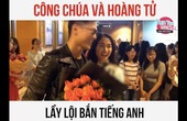 Gia đình hoa dâm bụt Hòa Minzy và Mai Tiến Dũng thể hiện trình độ Tiếng Anh siêu lầy 