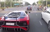 Cường Đô La lái siêu xe Lamborghini của Minh Nhựa như bay lấn làn khiến nhiều người khiếp vía