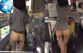 Thiếu nữ đi siêu thị không mặc quần gây sốc