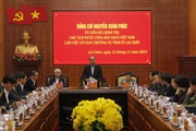 Chủ tịch nước Nguyễn Xuân Phúc làm việc với Ban Thường vụ Tỉnh ủy Lai Châu