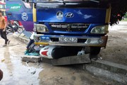 Hoà Bình: Xe tải tập lái va chạm với xe máy điện, 1 người tử vong