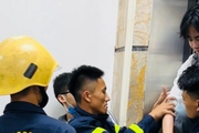 4 học sinh mắc kẹt, hoảng loạn kêu cứu trong thang máy