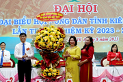 Bí thư Tỉnh ủy Kiên Giang và Phó Chủ tịch BCH TƯ Hội NDVN dự, chỉ đạo Đại hội Hội Nông dân tỉnh