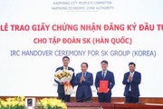 Hải Phòng trao Giấy chứng nhận đăng ký đầu tư cho các dự án trong KCN, Khu kinh tế trị giá hơn 1 tỷ USD