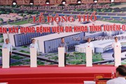 Chủ tịch nước Võ Văn Thưởng dự Lễ động thổ xây dựng Bệnh viện Đa khoa tỉnh Tuyên Quang
