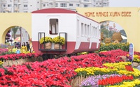 Đường hoa xuân đẹp lung linh phục vụ nhân dân dịp Tết ở phía Tây Thủ đô