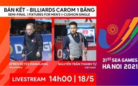 [TRỰC TIẾP] SEA Games 31: Huyền thoại billiards Efren Reyes đấu với Nguyễn Trần Thanh Tự