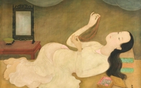 Bức tranh lụa "Vòng cổ" của danh họa Mai Trung Thứ được bán với giá 10 tỷ đồng