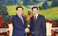 Chủ tịch Quốc hội Vương Đình Huệ hội kiến Tổng Bí thư, Chủ tịch Lào
