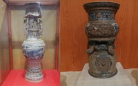 Bộ chân đèn cổ, bát hương cổ hơn 400 năm tuổi là Bảo vật quốc gia của Nam Định có gì đặc biệt?
