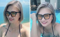 Hoa khôi bóng chuyền Kim Huệ U40: Chùm ảnh diện bikini "đốt mắt" NHM