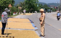 Phơi lúa và rơm rạ trên đường có thể bị xử phạt đến 400.000 đồng