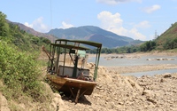 Mực nước xuống thấp, nông dân nuôi cá lồng trên lòng hồ thủy điện Sơn La gặp khó