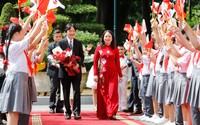 Hình ảnh lễ đón Hoàng thái tử Nhật Bản Akishino và Công nương Kiko thăm Việt Nam